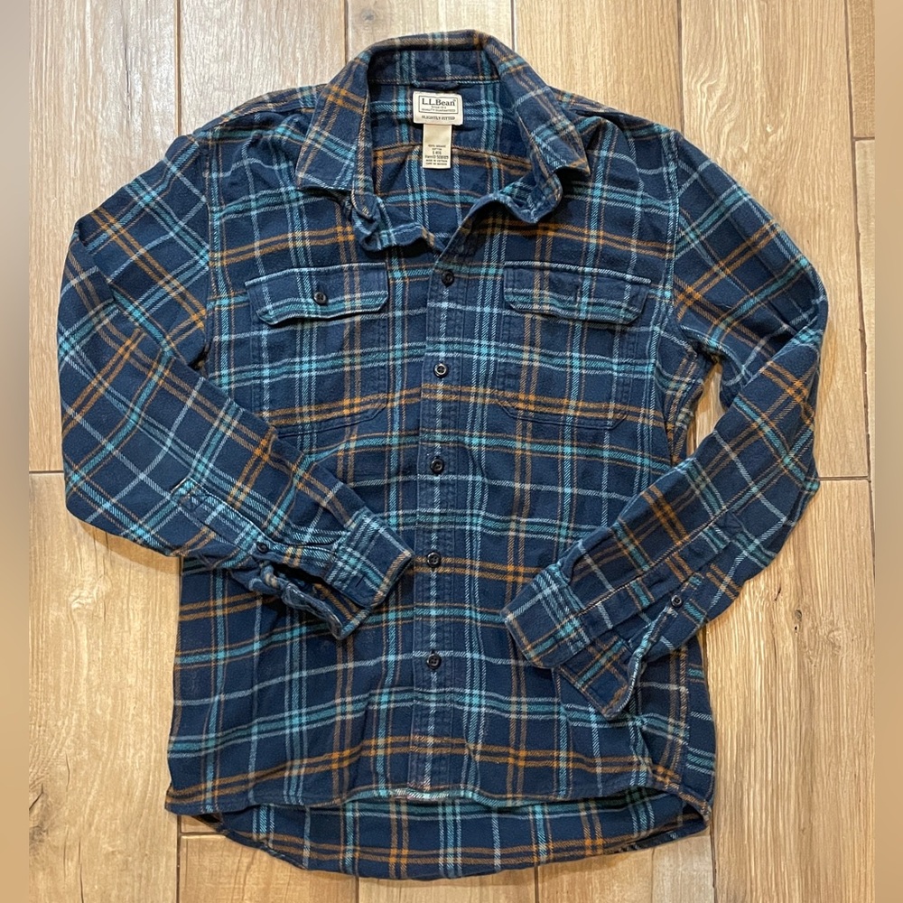 LL Bean flannel button down, size small